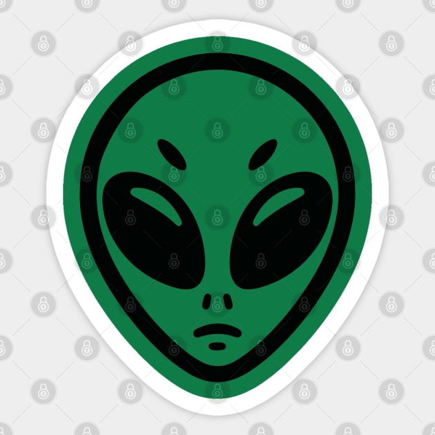 Alien Face Sticker by KayBee Gift Shop